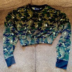 Polo Ralph Lauren camo crop top